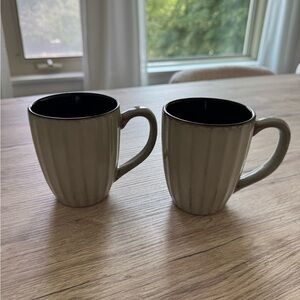 Elegant Gray Ceramic Mugs Set